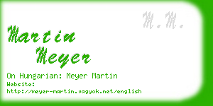 martin meyer business card